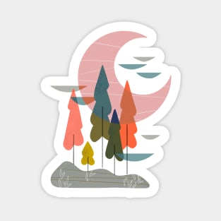 Moon Pines Sticker